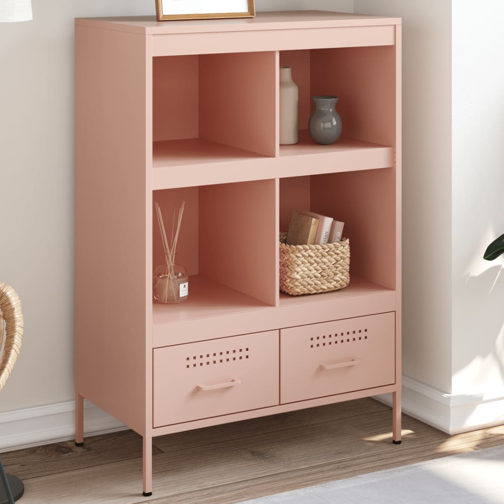 Buffet haut rose 68x39x101,5 cm acier - XIOS