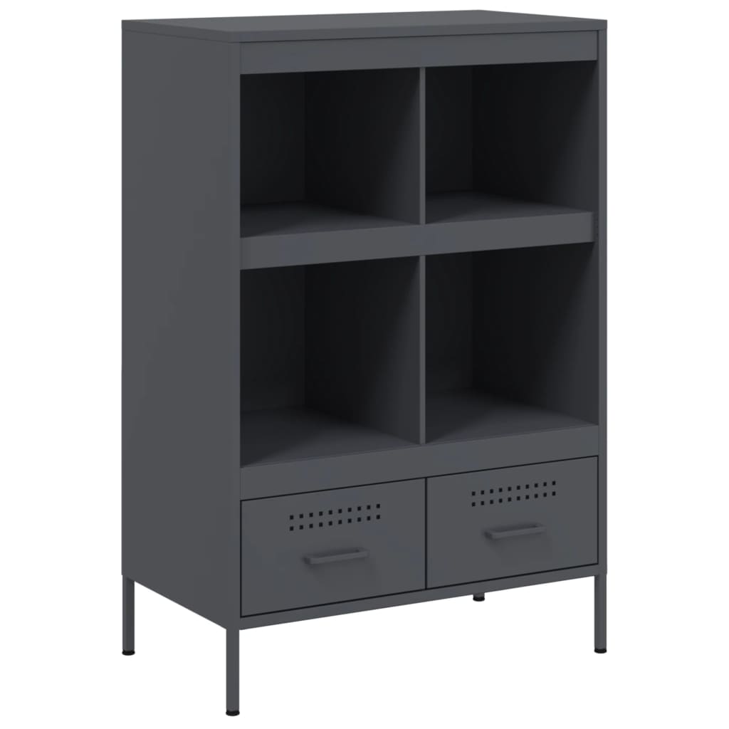 Buffet haut anthracite 68x39x101,5 cm acier - XIOS