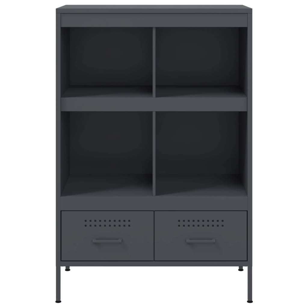Buffet haut anthracite 68x39x101,5 cm acier - XIOS