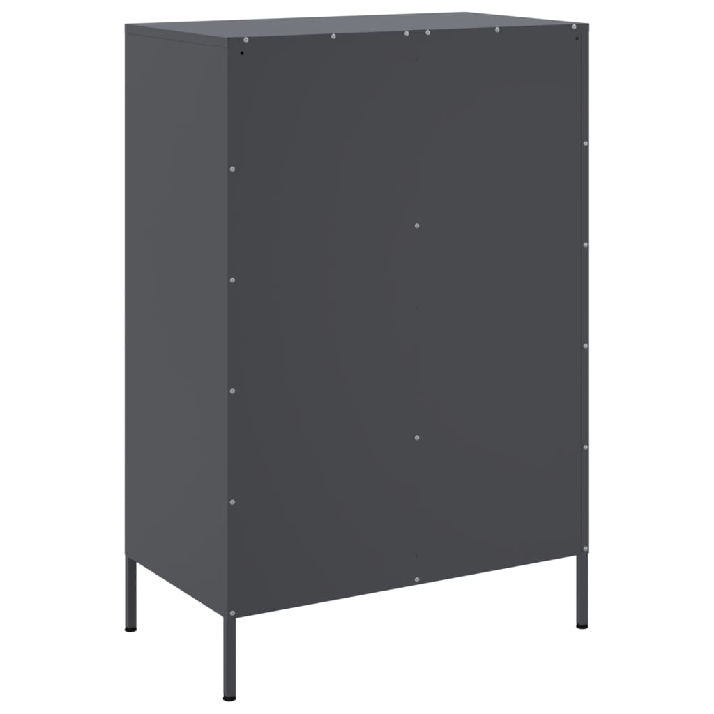 Buffet haut anthracite 68x39x101,5 cm acier - XIOS