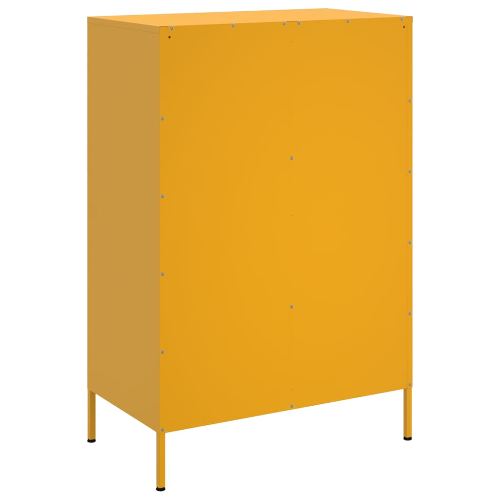 Buffet haut jaune moutarde 68x39x101,5 cm acier - XIOS