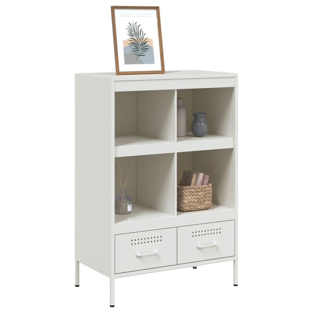 Buffet haut blanc 68x39x101,5 cm acier - XIOS