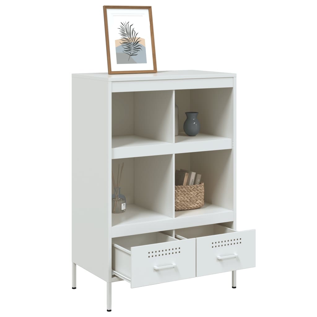 Buffet haut blanc 68x39x101,5 cm acier - XIOS