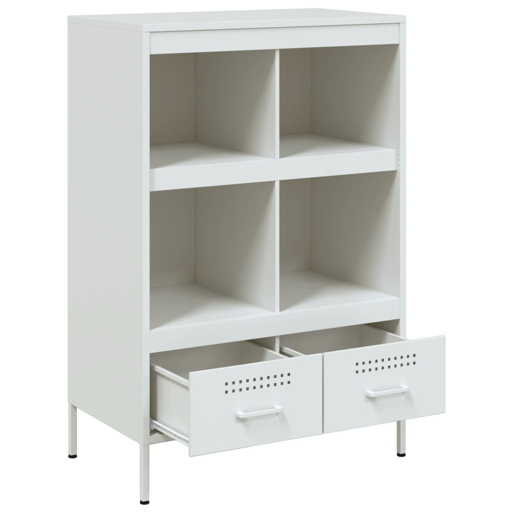 Buffet haut blanc 68x39x101,5 cm acier - XIOS