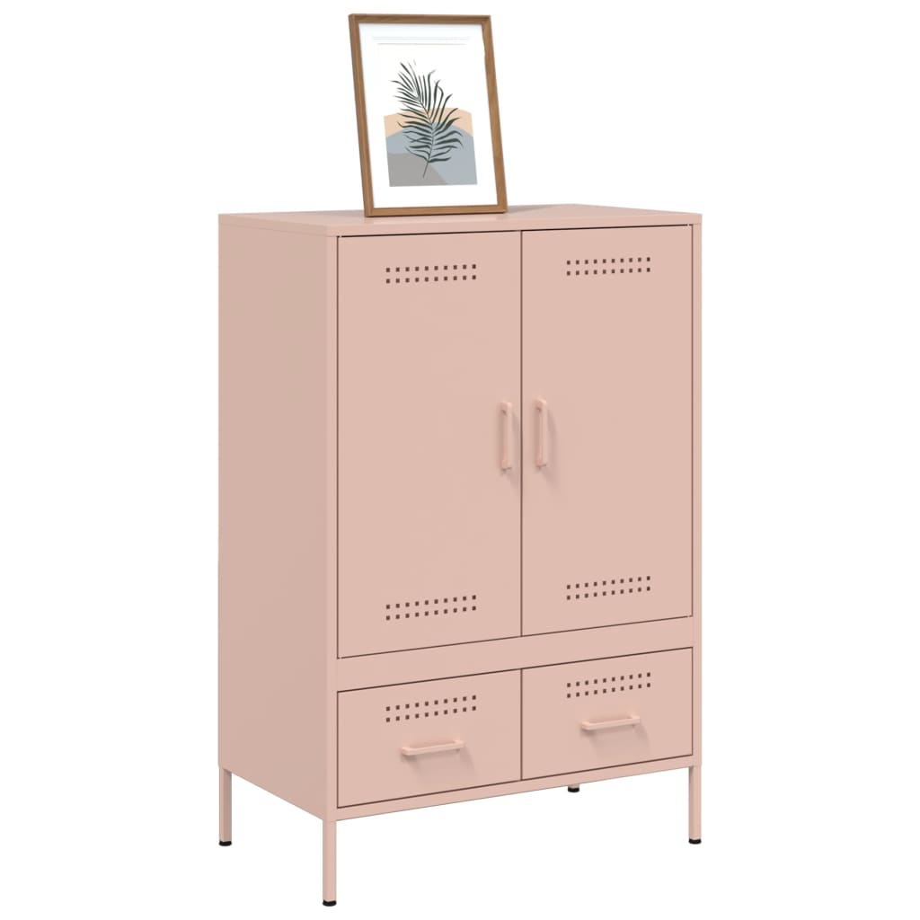 Buffet haut rose 68x39x101,5 cm acier - XIOS