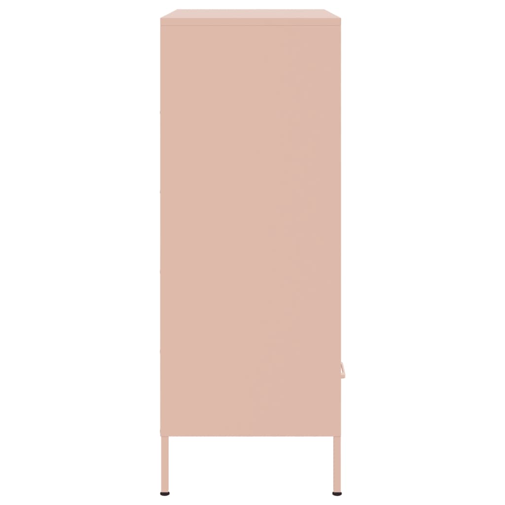Buffet haut rose 68x39x101,5 cm acier - XIOS