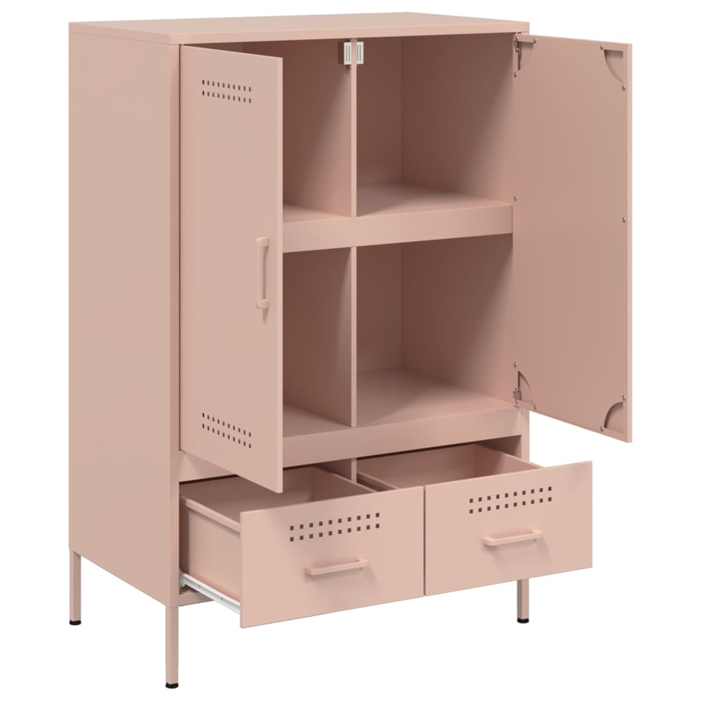 Buffet haut rose 68x39x101,5 cm acier - XIOS