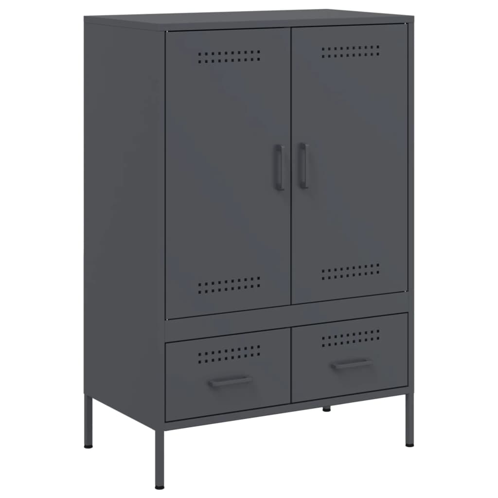 Buffet haut anthracite 68x39x101,5 cm acier - XIOS