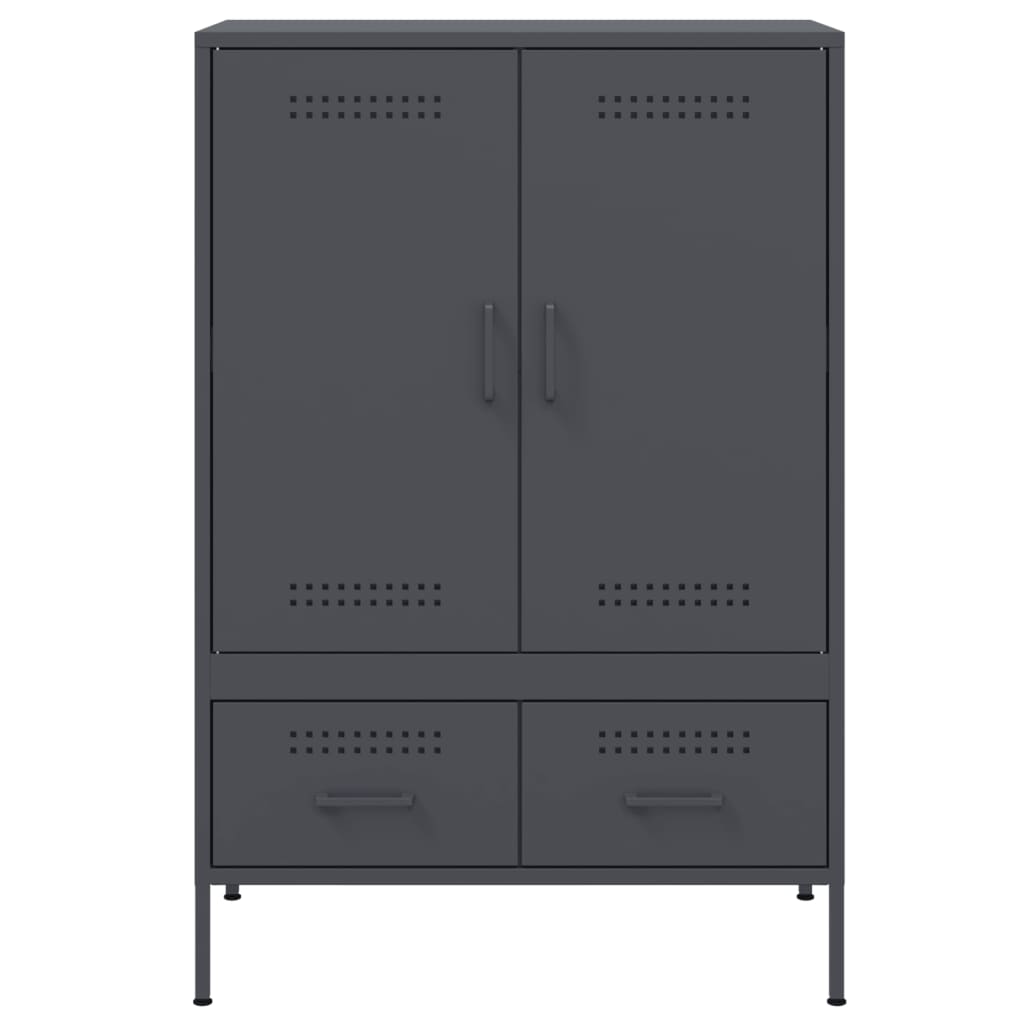 Buffet haut anthracite 68x39x101,5 cm acier - XIOS