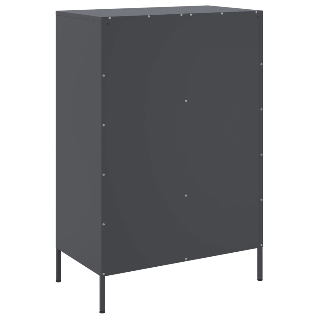 Buffet haut anthracite 68x39x101,5 cm acier - XIOS