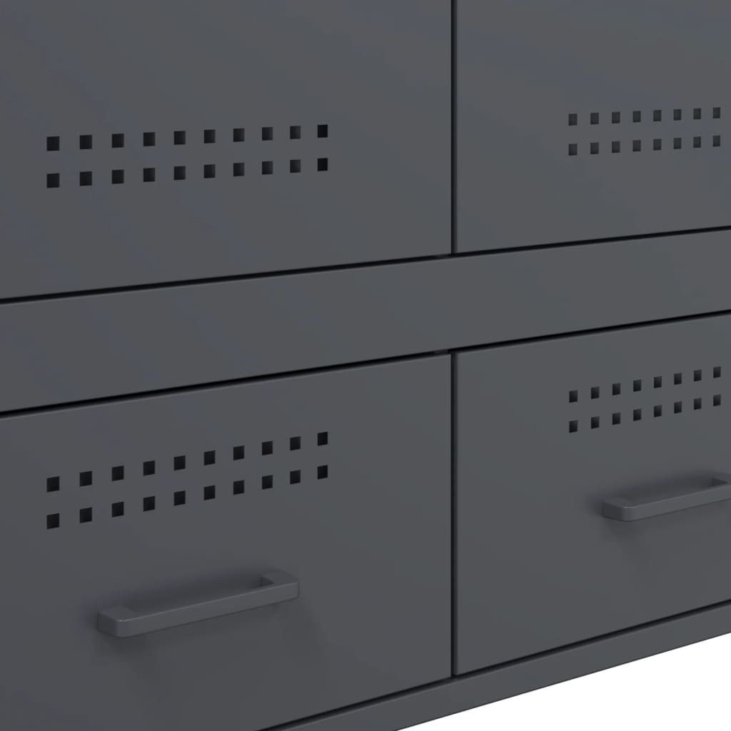 Buffet haut anthracite 68x39x101,5 cm acier - XIOS