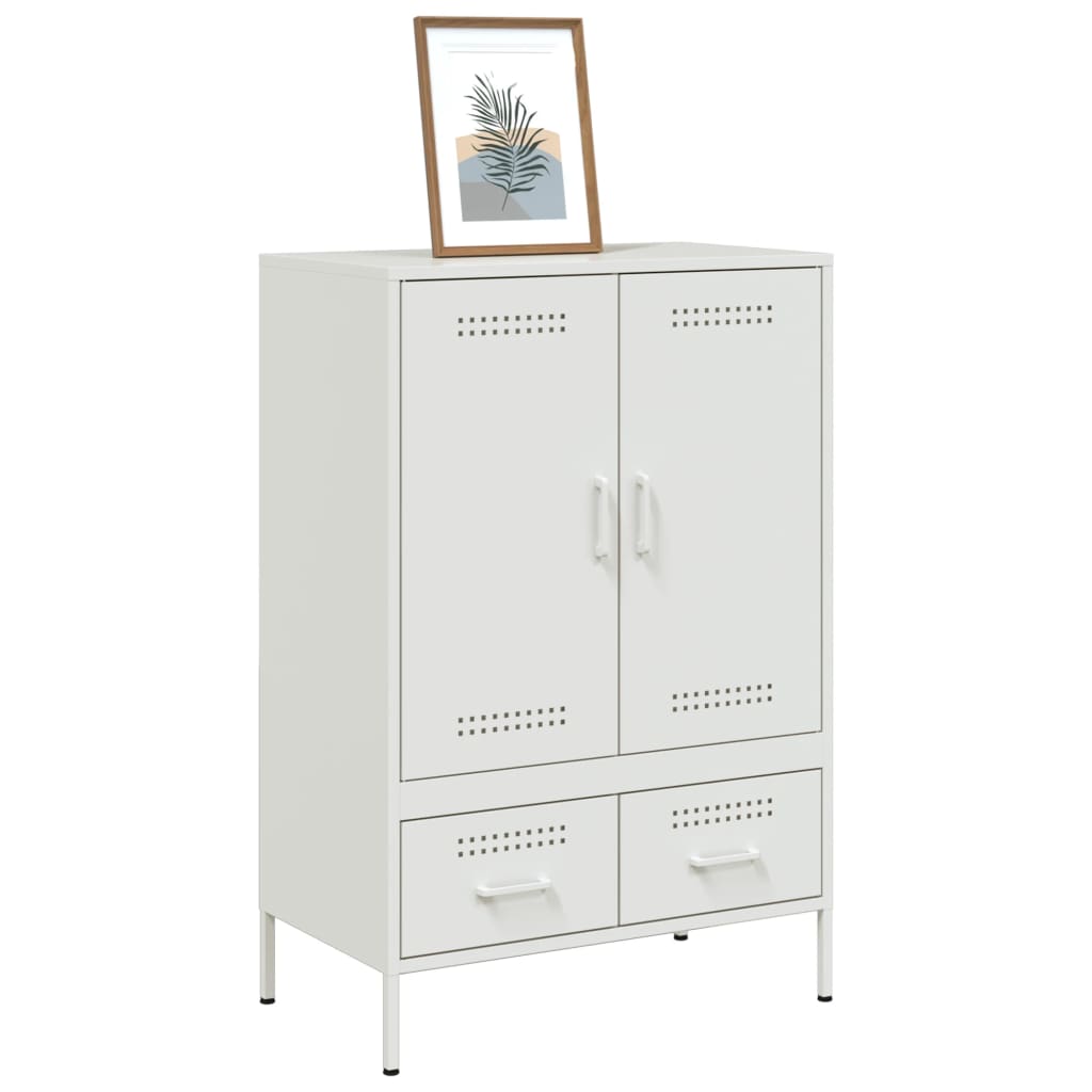 Buffet haut blanc 68x39x101,5 cm acier - XIOS