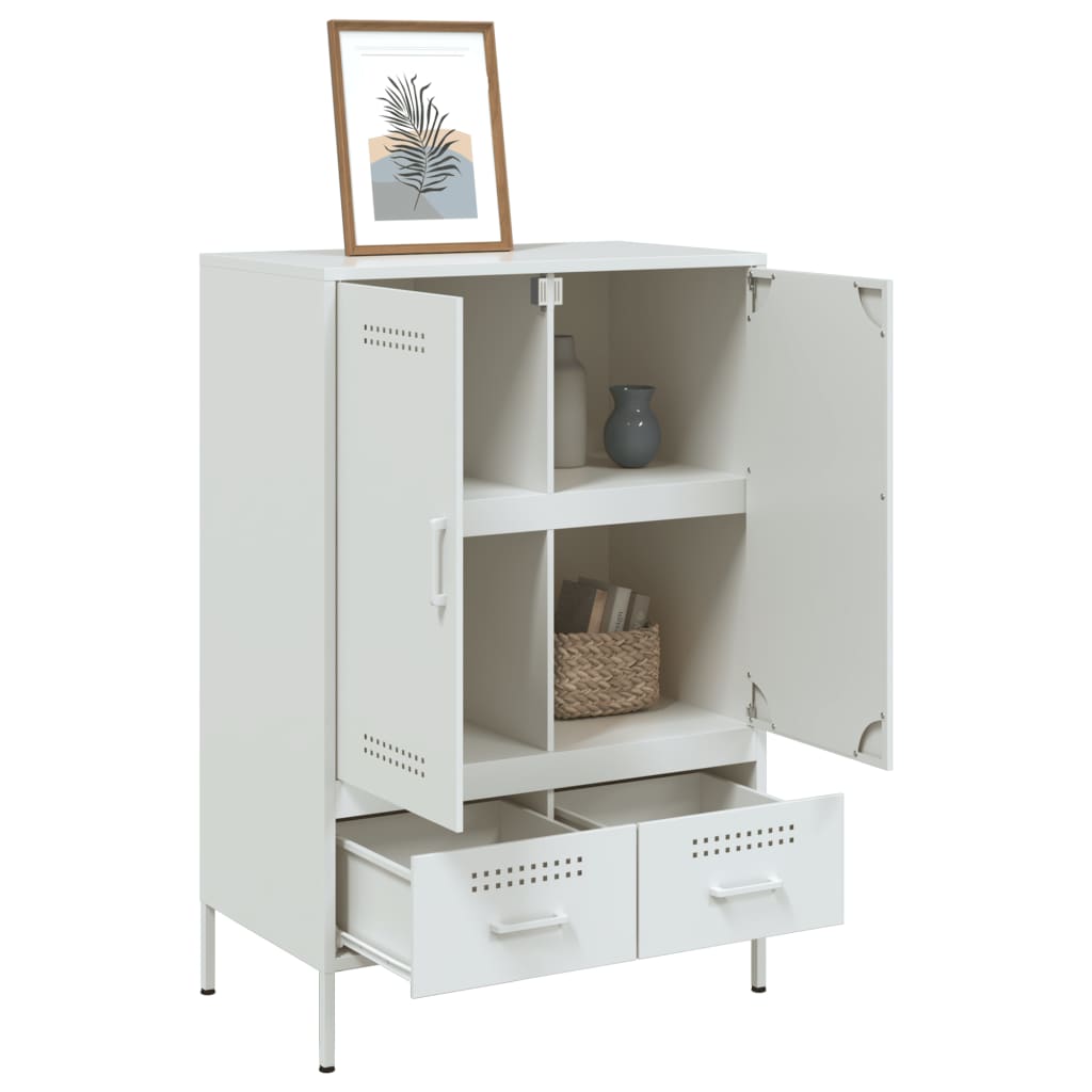 Buffet haut blanc 68x39x101,5 cm acier - XIOS