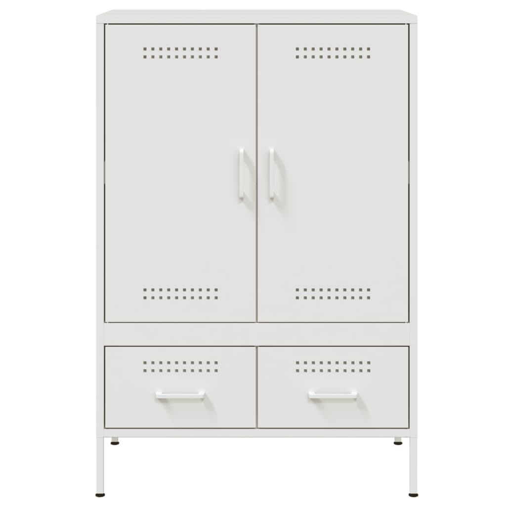 Buffet haut blanc 68x39x101,5 cm acier - XIOS