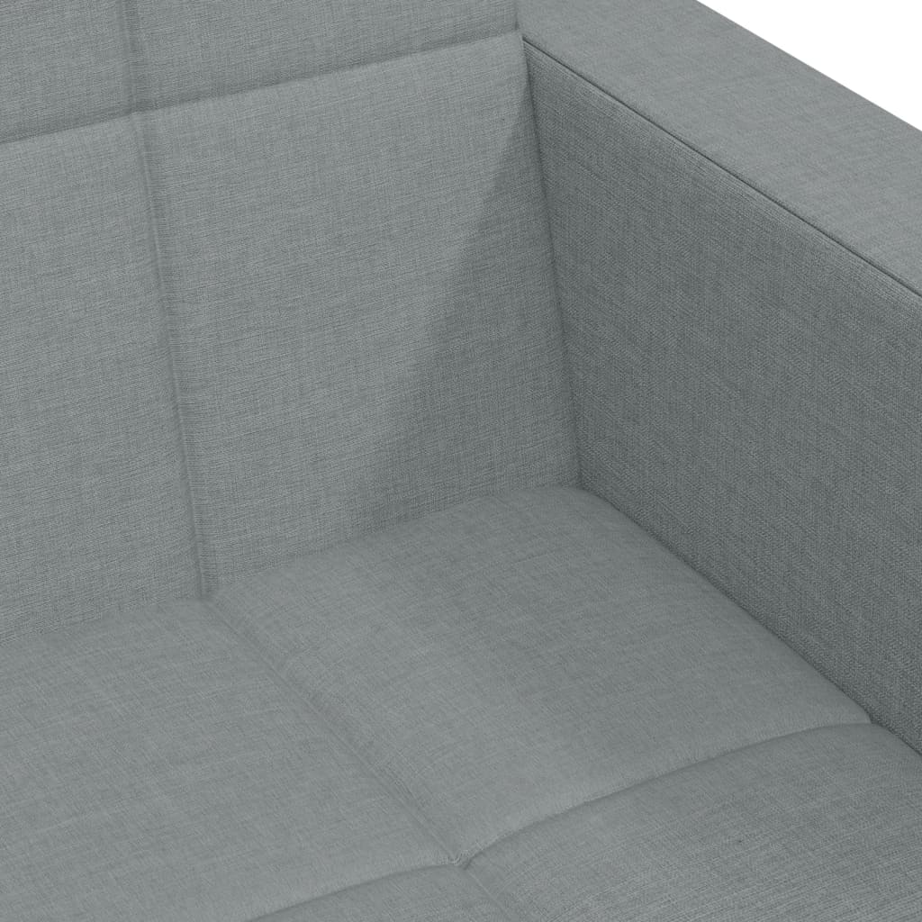 Canapé-lit à 2 places avec repose-pied gris clair tissu - XIOS