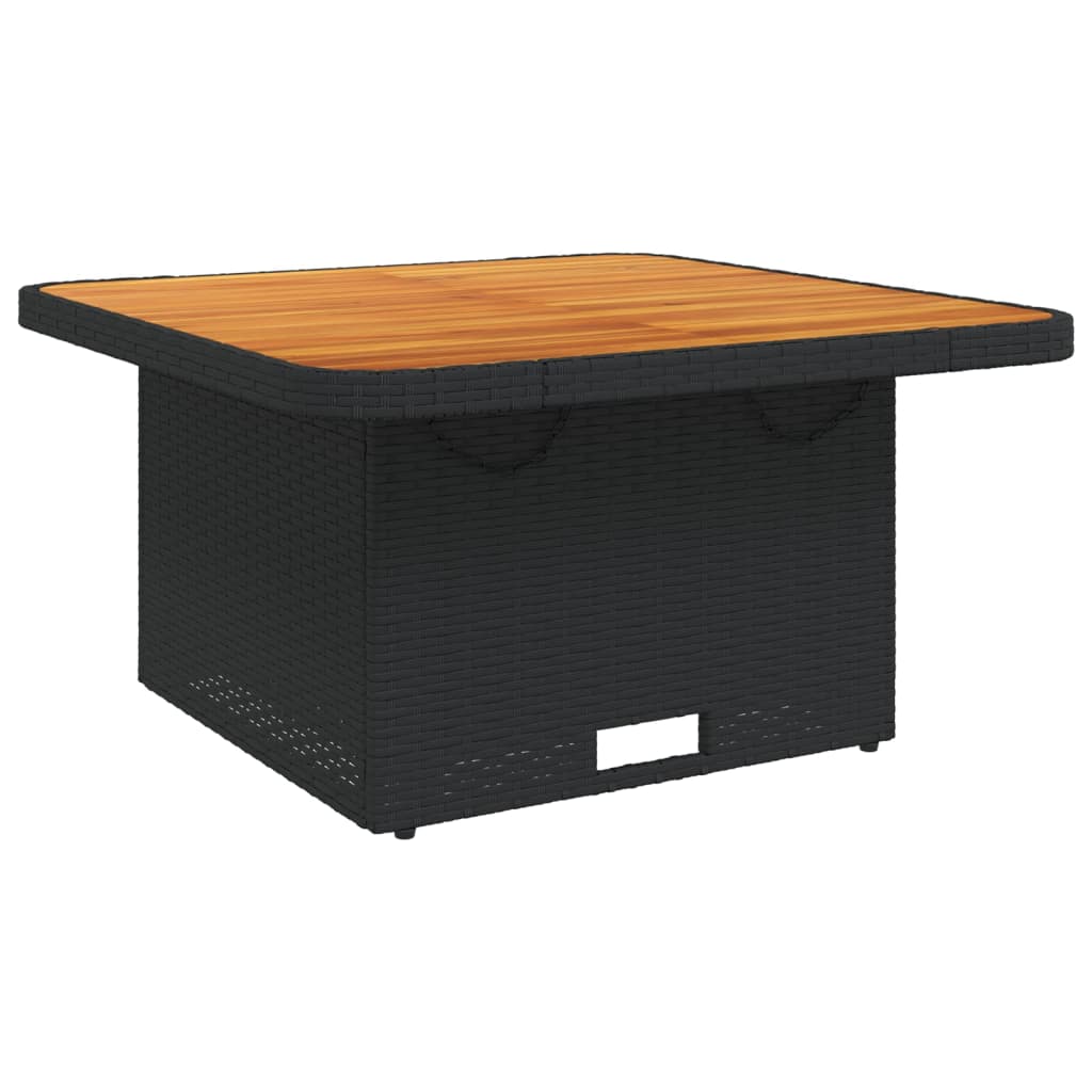 Ensemble à manger de jardin coussins 5pcs Noir Résine tressée
