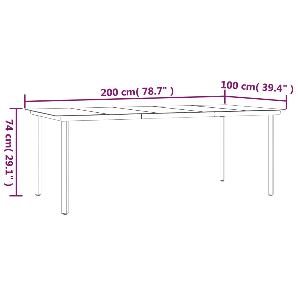 Ensemble à manger de jardin et coussins 7 pcs gris clair rotin