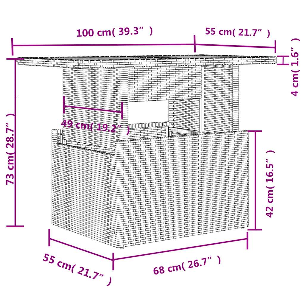 Ensemble de canapé de jardin 8 pcs avec coussins gris résine tressée