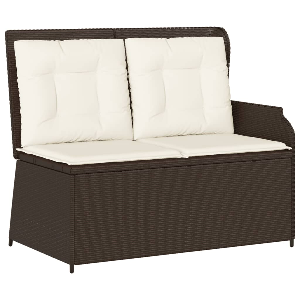 Salon de jardin 5 pcs avec coussins Marron Résine tressée