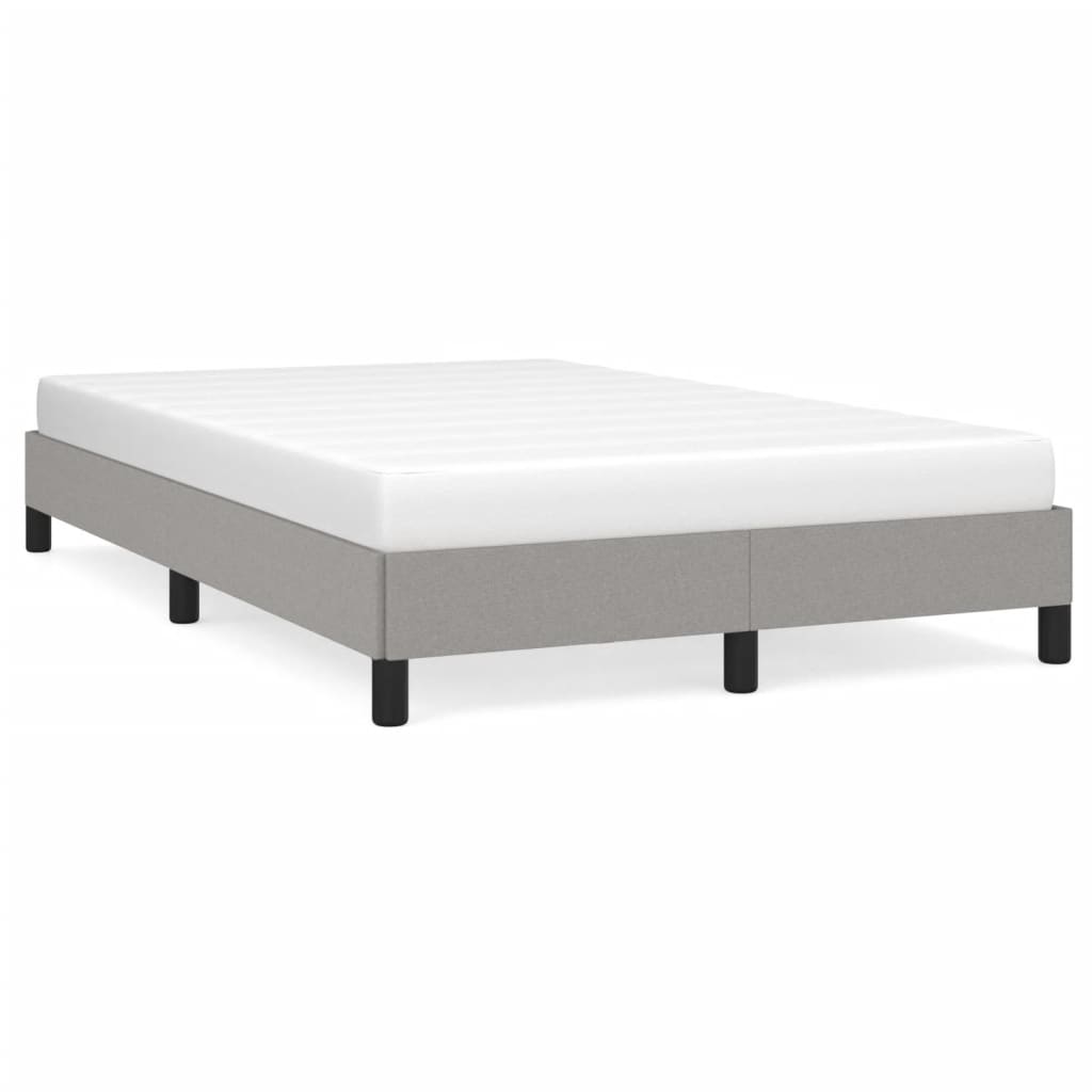 Cadre de lit sans matelas gris clair 120x190 cm tissu - XIOS