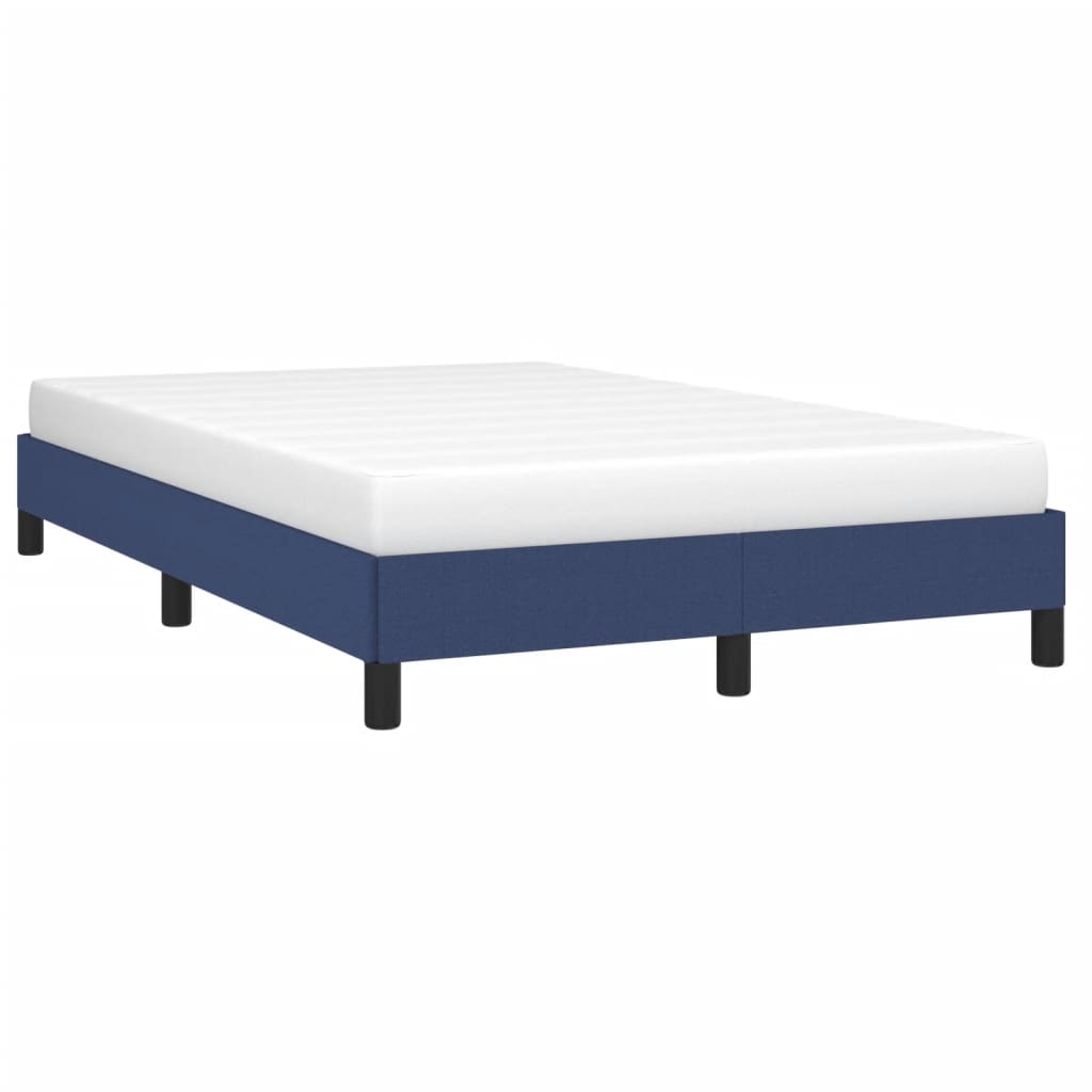 Cadre de lit sans matelas bleu 120x190 cm tissu - XIOS