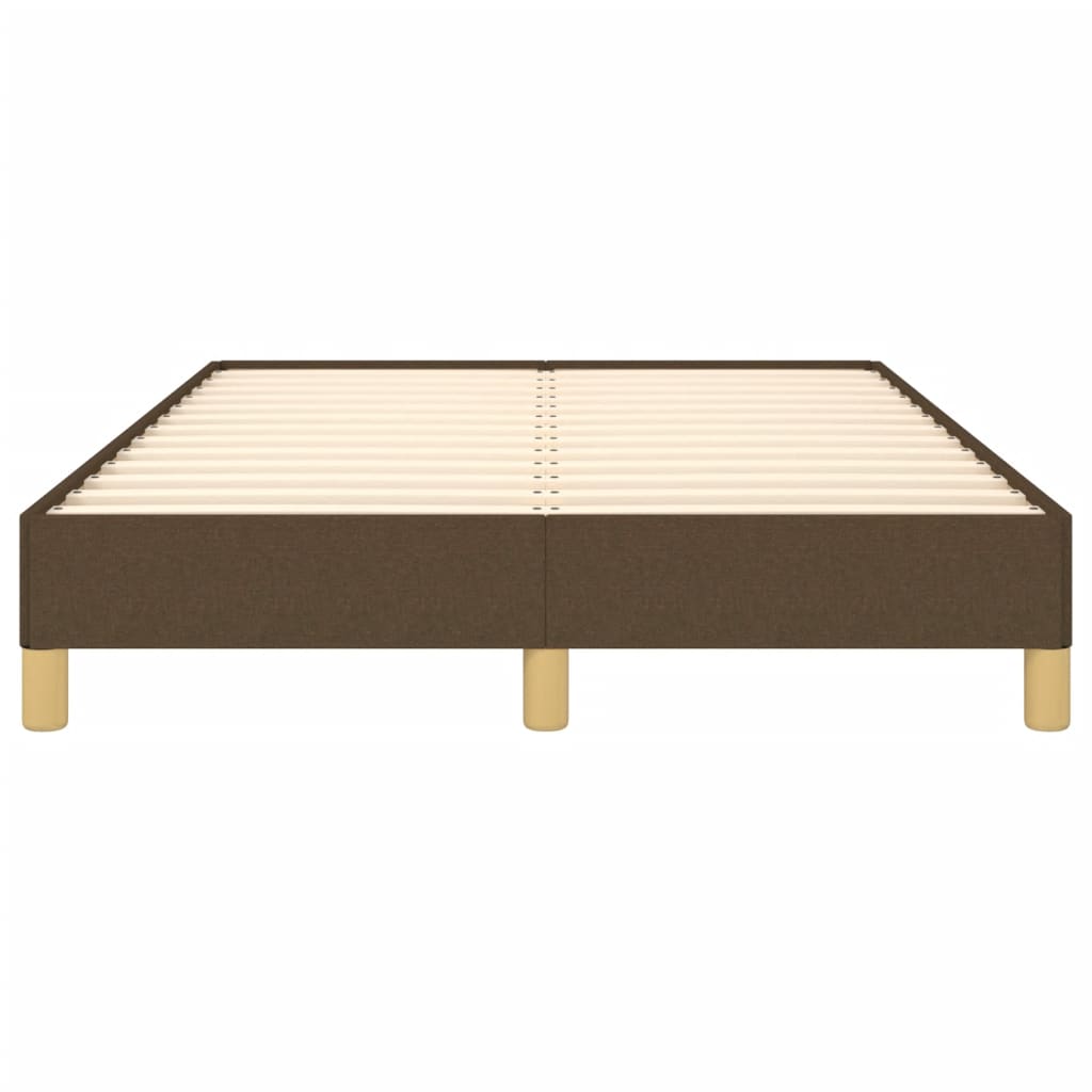 Cadre de lit sans matelas marron foncé 120x190 cm tissu - XIOS
