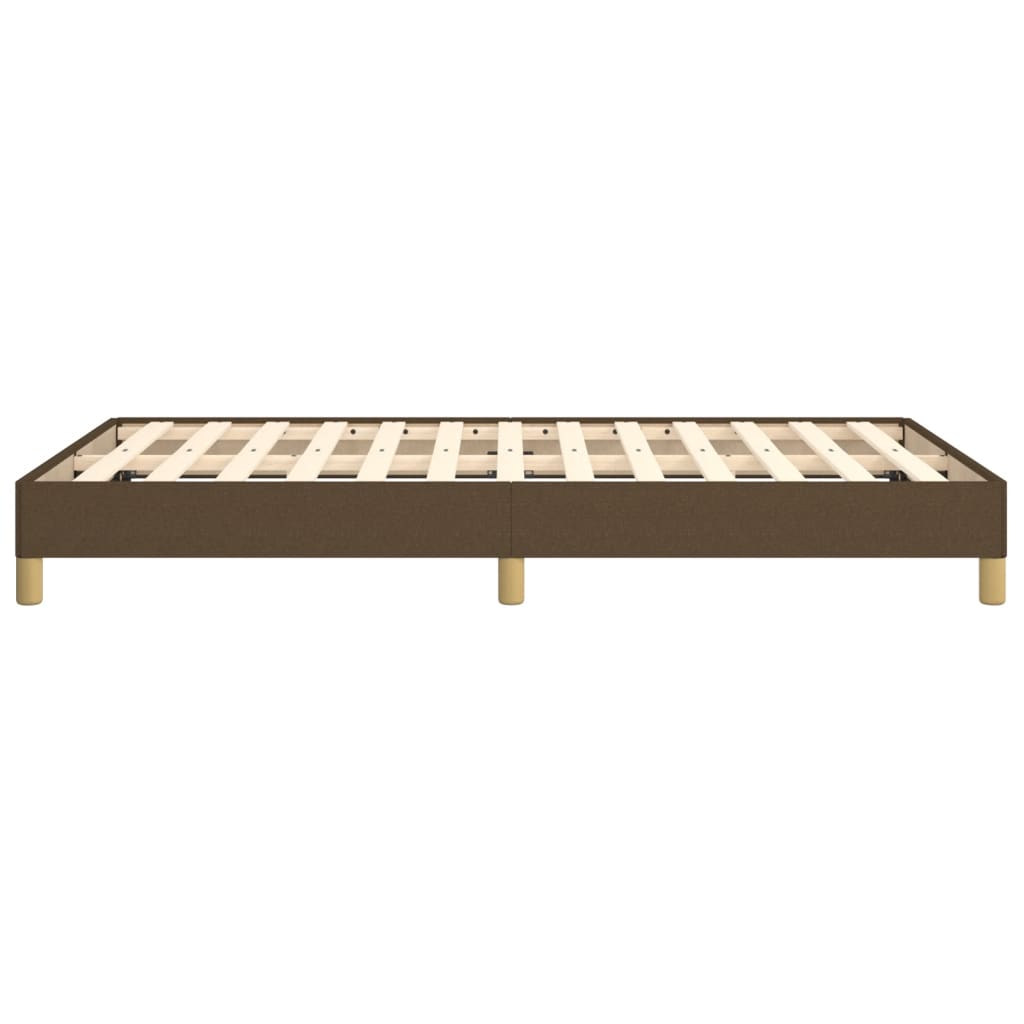 Cadre de lit sans matelas marron foncé 120x190 cm tissu - XIOS