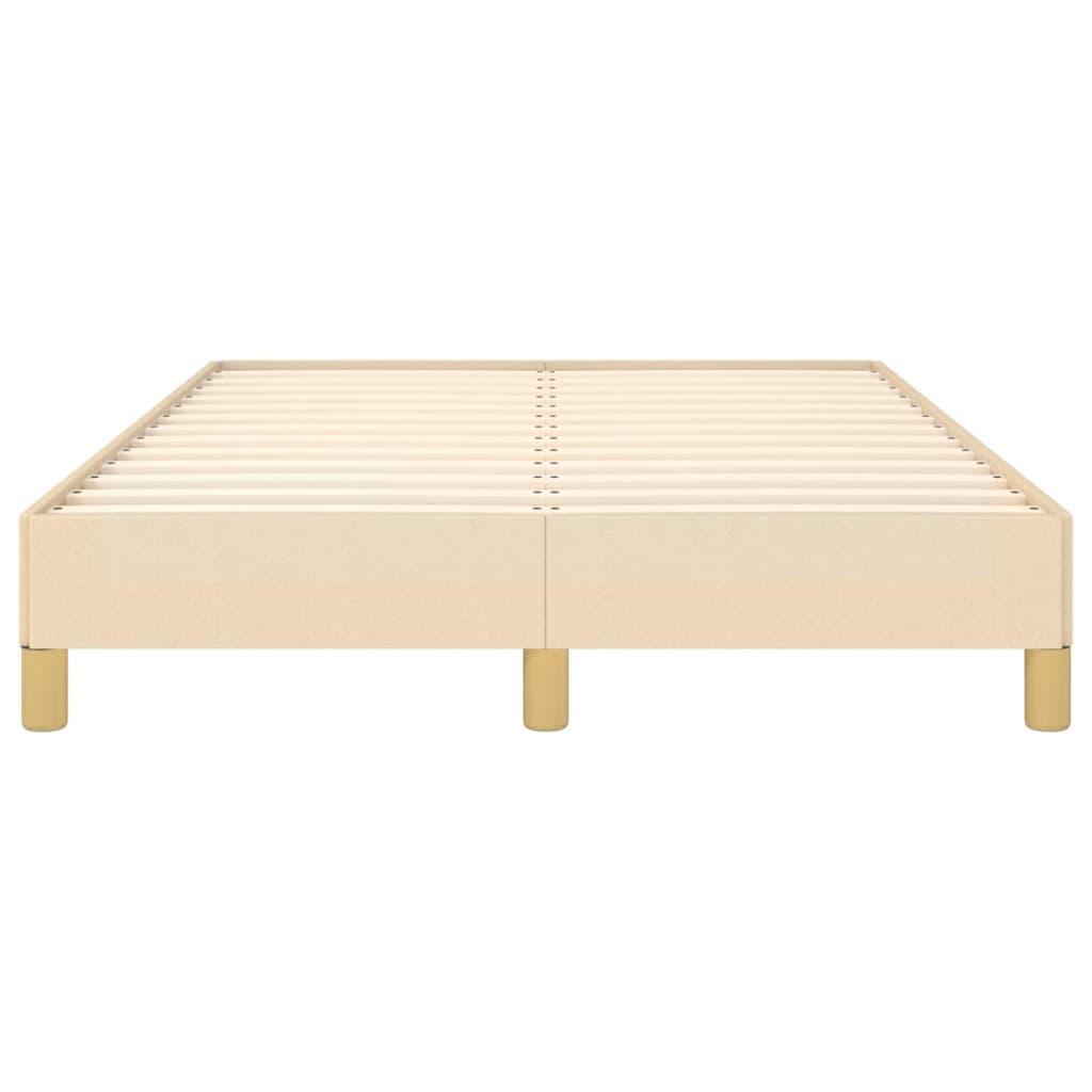Cadre de lit sans matelas crème 120x190 cm tissu - XIOS