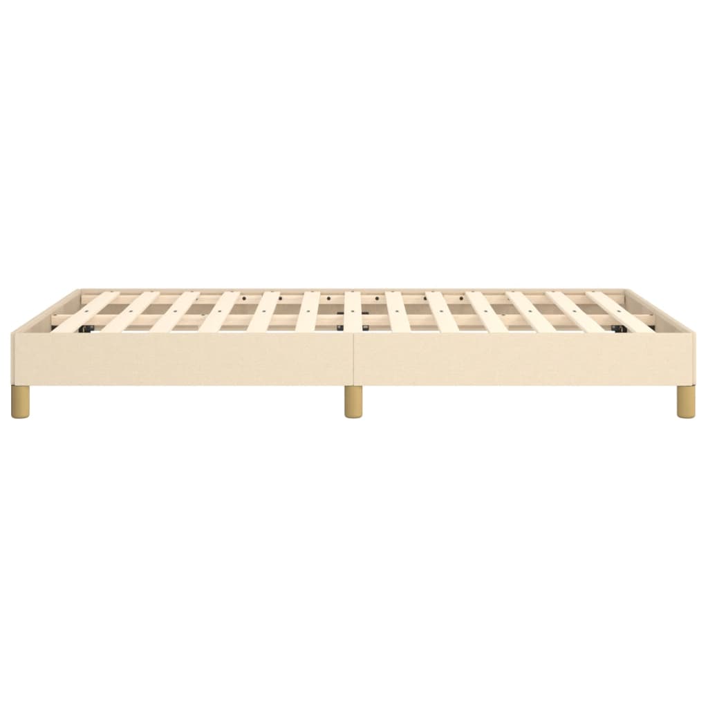 Cadre de lit sans matelas crème 120x190 cm tissu - XIOS