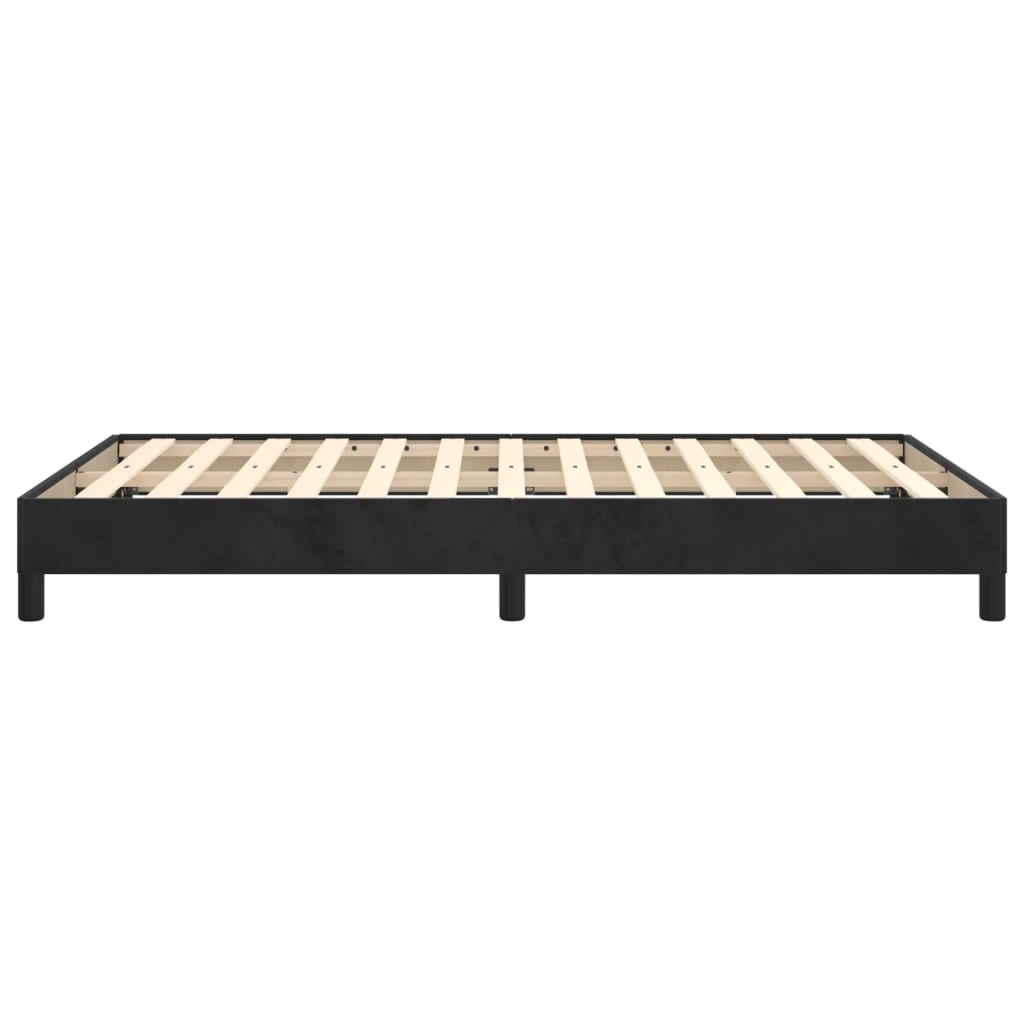 Cadre de lit sans matelas noir 120x190 cm velours - XIOS