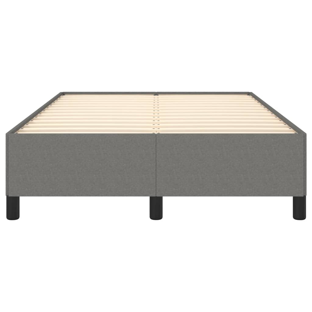 Cadre de lit sans matelas gris foncé 120x190 cm tissu - XIOS