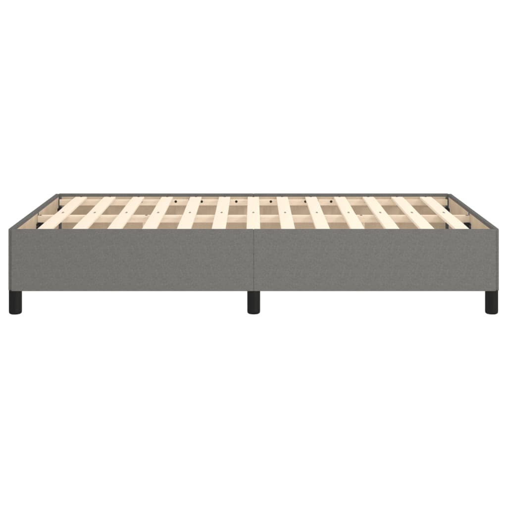 Cadre de lit sans matelas gris foncé 120x190 cm tissu - XIOS
