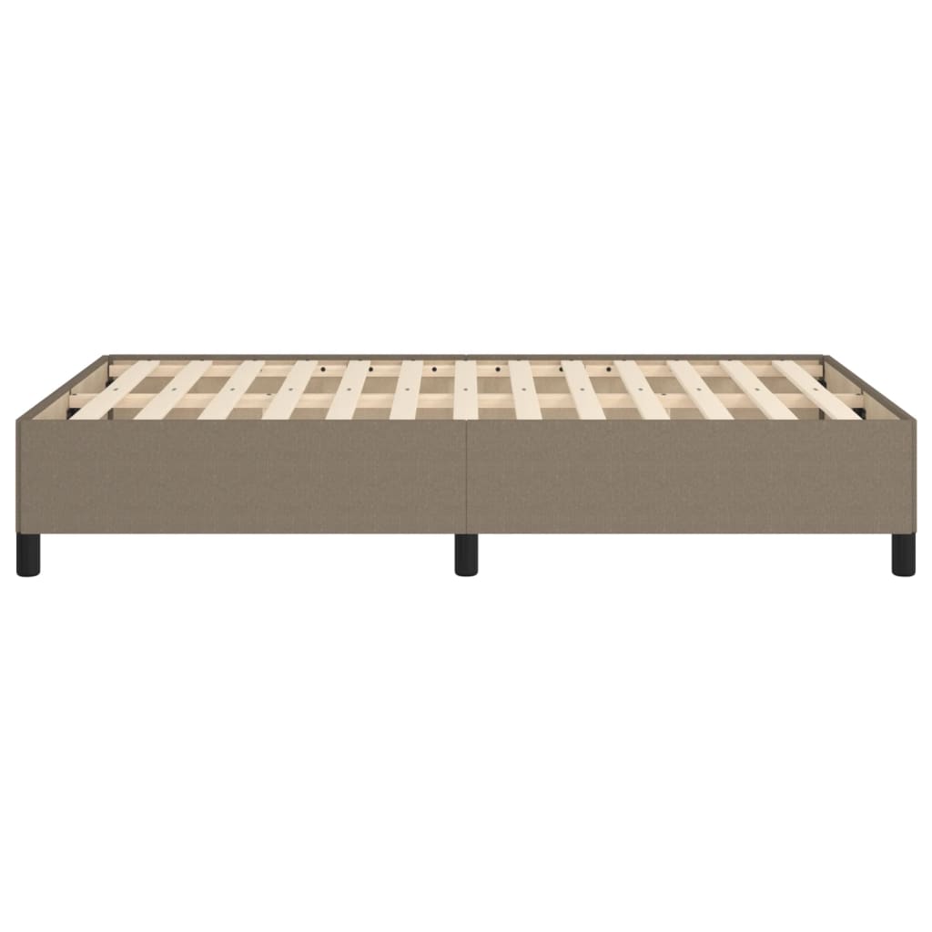 Cadre de lit sans matelas taupe 120x190 cm tissu - XIOS