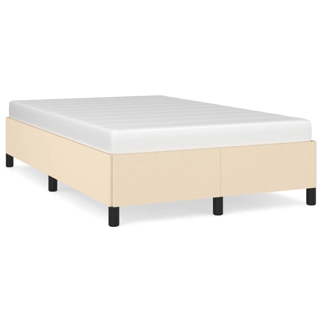 Cadre de lit sans matelas crème 120x190 cm tissu - XIOS