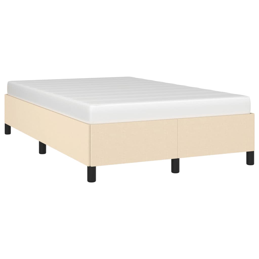 Cadre de lit sans matelas crème 120x190 cm tissu - XIOS