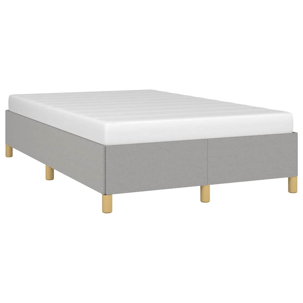 Cadre de lit sans matelas gris clair 120x190 cm tissu - XIOS