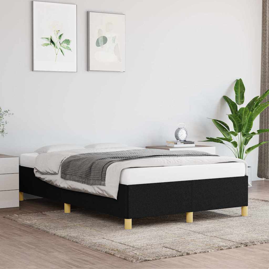 Cadre de lit sans matelas noir 120x190 cm tissu - XIOS