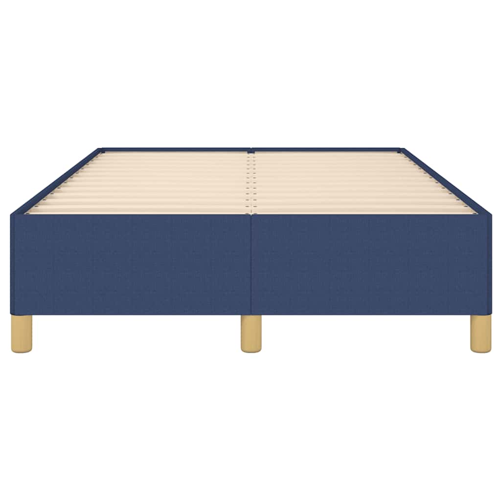 Cadre de lit sans matelas bleu 120x190 cm tissu - XIOS