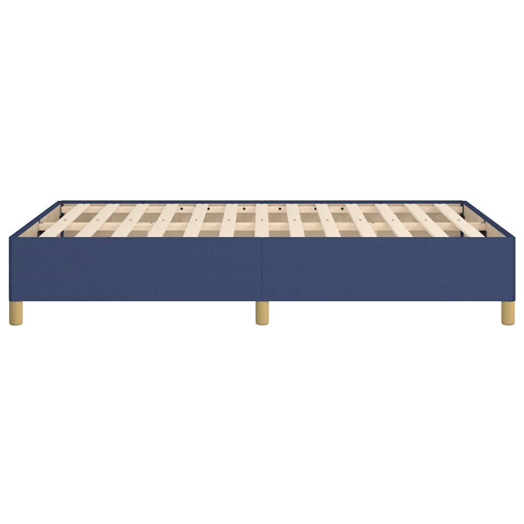 Cadre de lit sans matelas bleu 120x190 cm tissu - XIOS