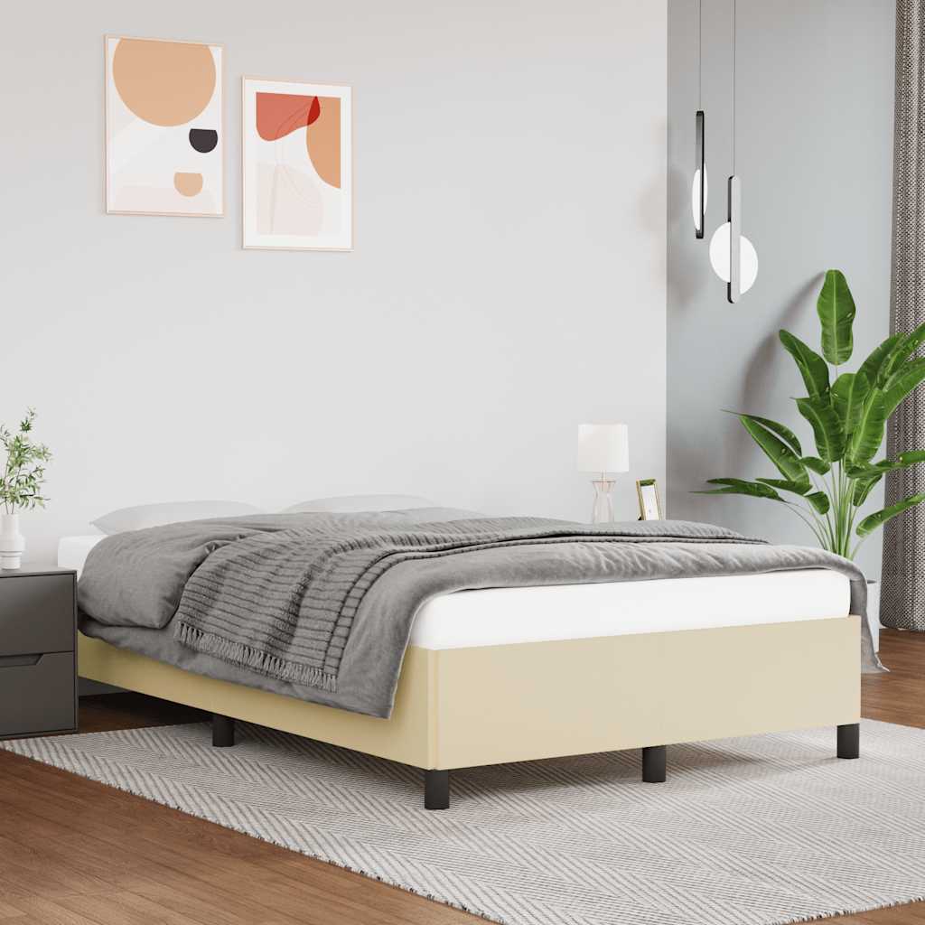 Cadre de lit sans matelas crème 120x190 cm similicuir - XIOS