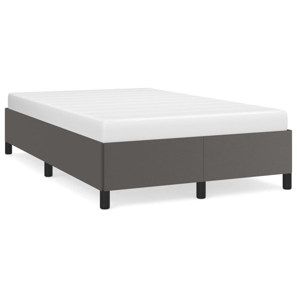 Cadre de lit sans matelas gris 120x190 cm similicuir - XIOS