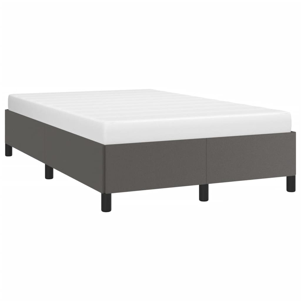 Cadre de lit sans matelas gris 120x190 cm similicuir - XIOS