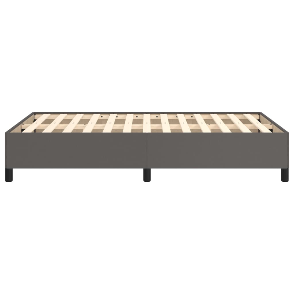Cadre de lit sans matelas gris 120x190 cm similicuir - XIOS