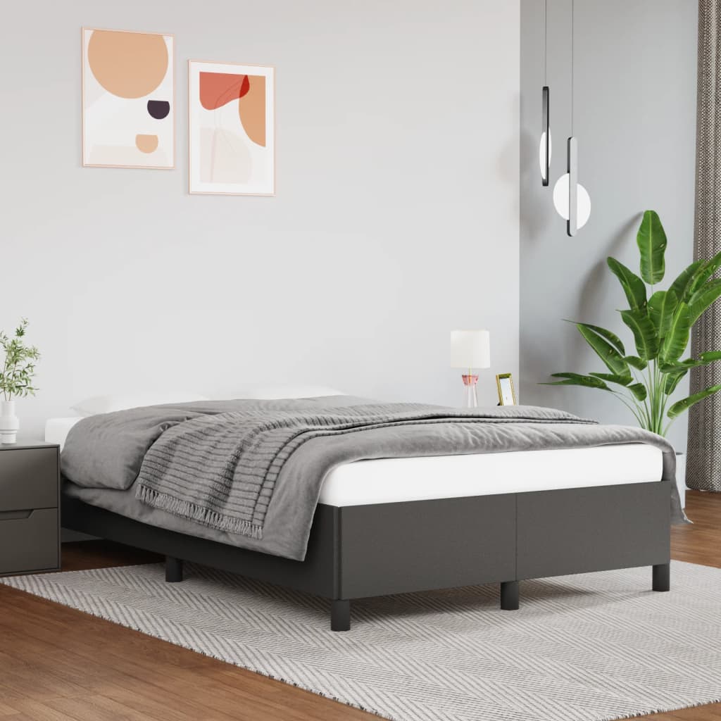 Cadre de lit sans matelas gris 120x190 cm similicuir - XIOS