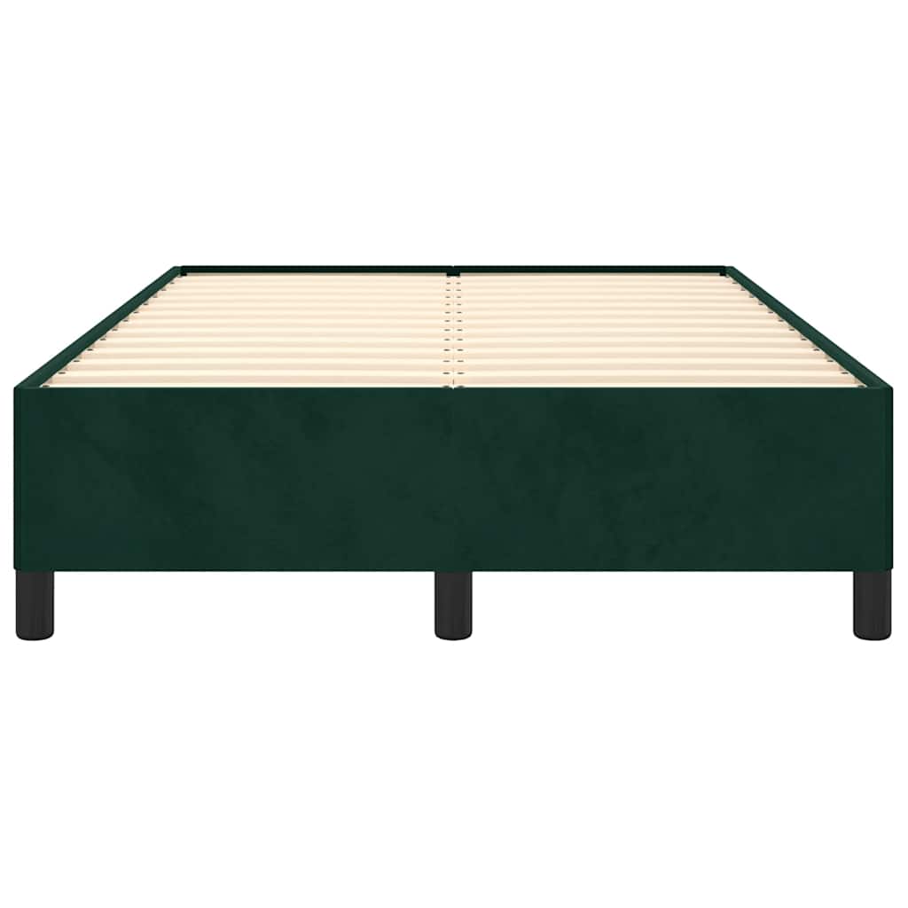 Cadre de lit sans matelas vert foncé 120x190 cm velours - XIOS