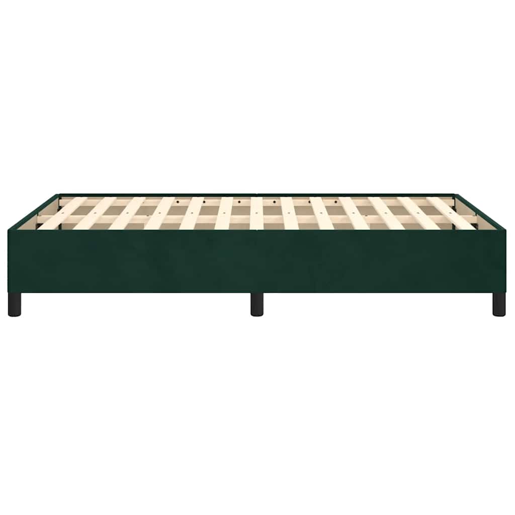 Cadre de lit sans matelas vert foncé 120x190 cm velours - XIOS