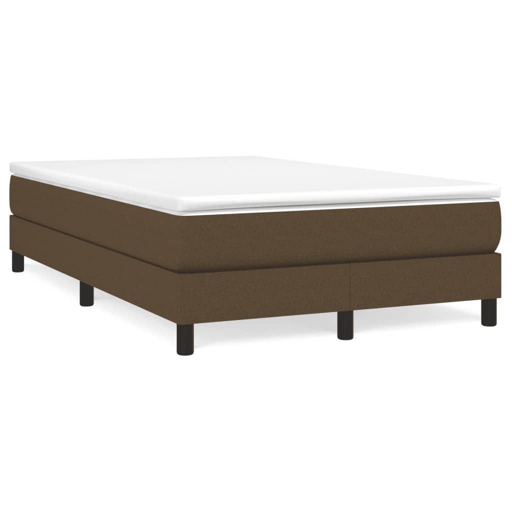 Sommier à lattes de lit et matelas marron foncé 120x190cm tissu - XIOS