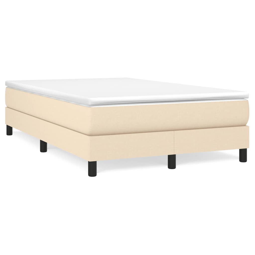 Sommier à lattes de lit avec matelas crème 120x190 cm tissu - XIOS