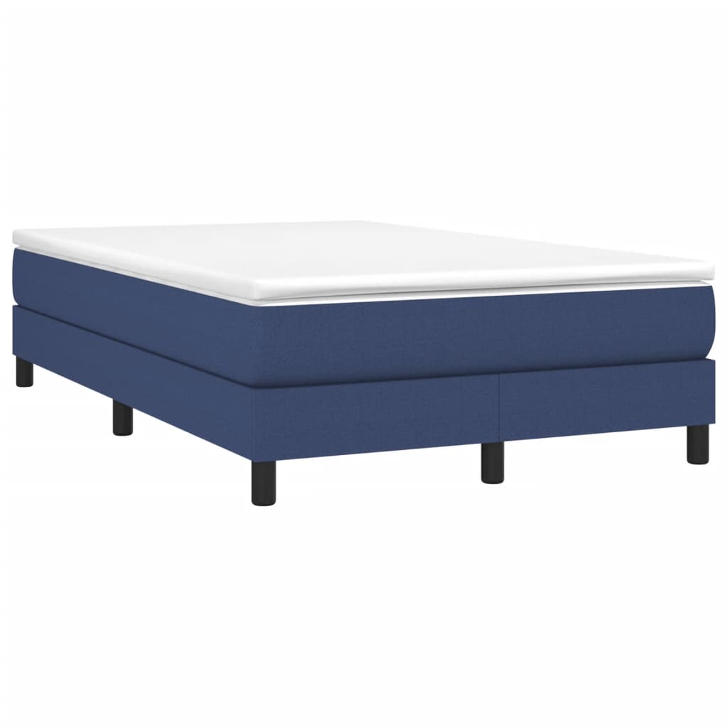Sommier à lattes de lit avec matelas bleu 120x190 cm tissu