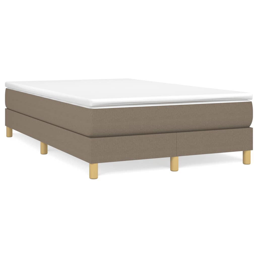 Sommier à lattes de lit avec matelas taupe 120x190 cm tissu - XIOS